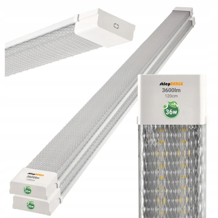 2x Lampa Oświetleniowa Natynkowa LED 36W 120cm Oprawa Natynkowa Mocna 4000K