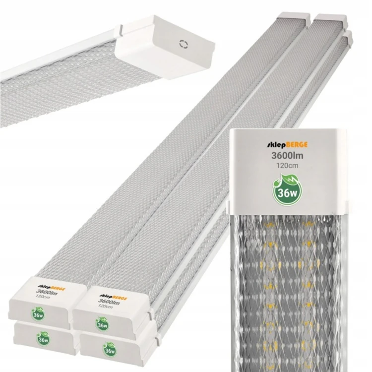 4x Lampa Oświetleniowa Natynkowa LED 36W 120cm Oprawa Natynkowa Mocna 4000K