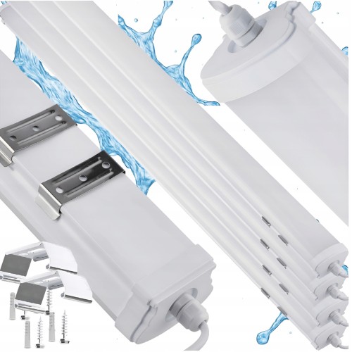 4x Lampa LED Do Warsztatu 70W 150CM 7000lm 230V Hermetyczna Wysoka Jakość