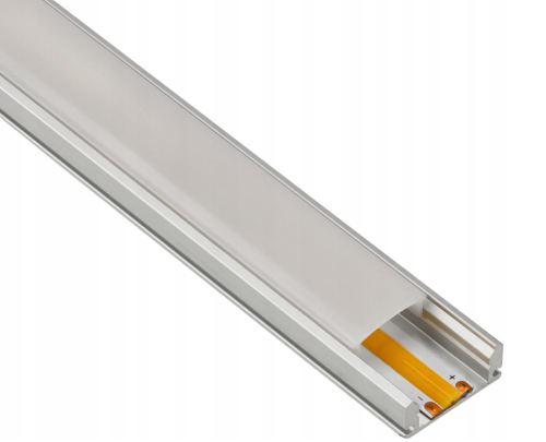 Profil LED Aluminiowy Do Taśma Natynkowy Wpuszczany Klosz Mleczny 2M Zestaw