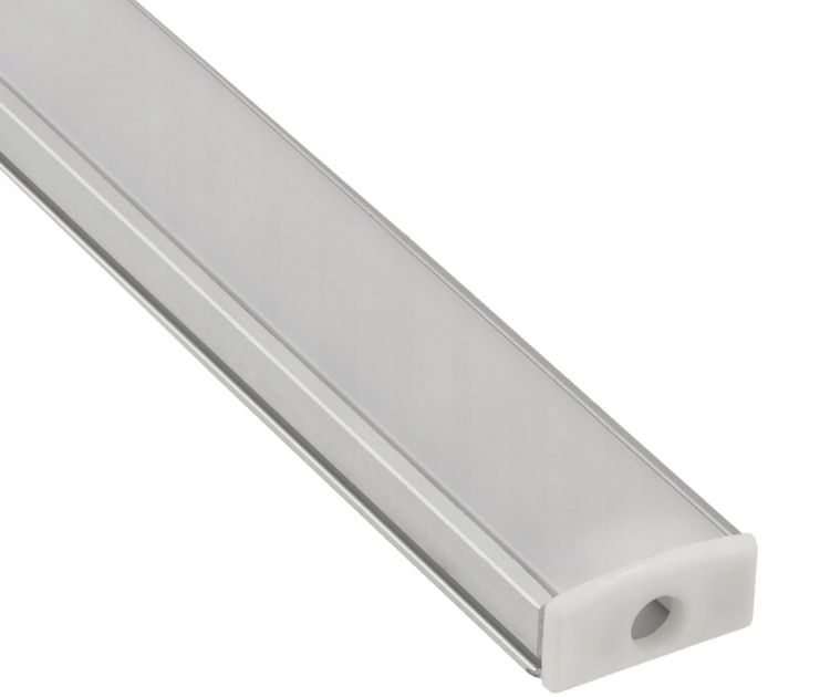 Profil LED Aluminiowy Do Taśma Natynkowy Wpuszczany Klosz Mleczny 2M Zestaw