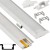 PROFIL Aluminiowy Do Taśma LED Anodowany Wpuszczany Klosz Mleczny 2M Zestaw