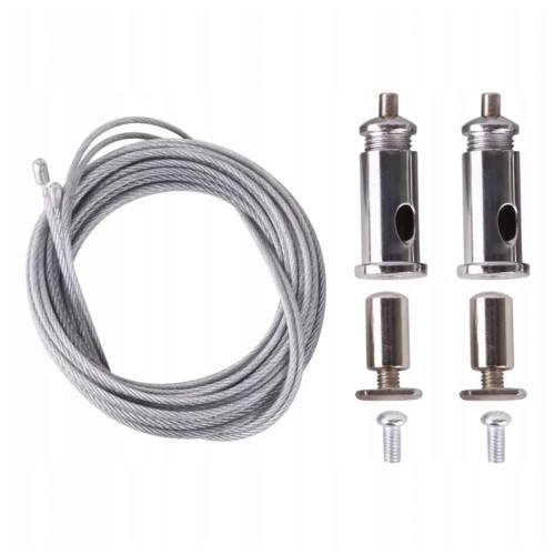 Linki Montażowe Zawiesie Lina Do Profili LED 2 sztuki 2m Regulowane Stalowe