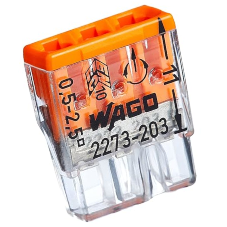 25x Złączka WAGO 3x0,5-2,5mm2 2273-203