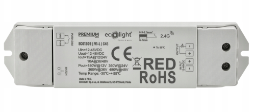 Sterownik Ściemniacz Do Taśmy LED RF MONO 12V 24V 15A Kontroler Na Fale