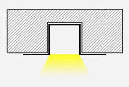 Profil LED Aluminiowy Do Płyt GK Gipsowych Wpuszczany Regips 2m Wąski Slim