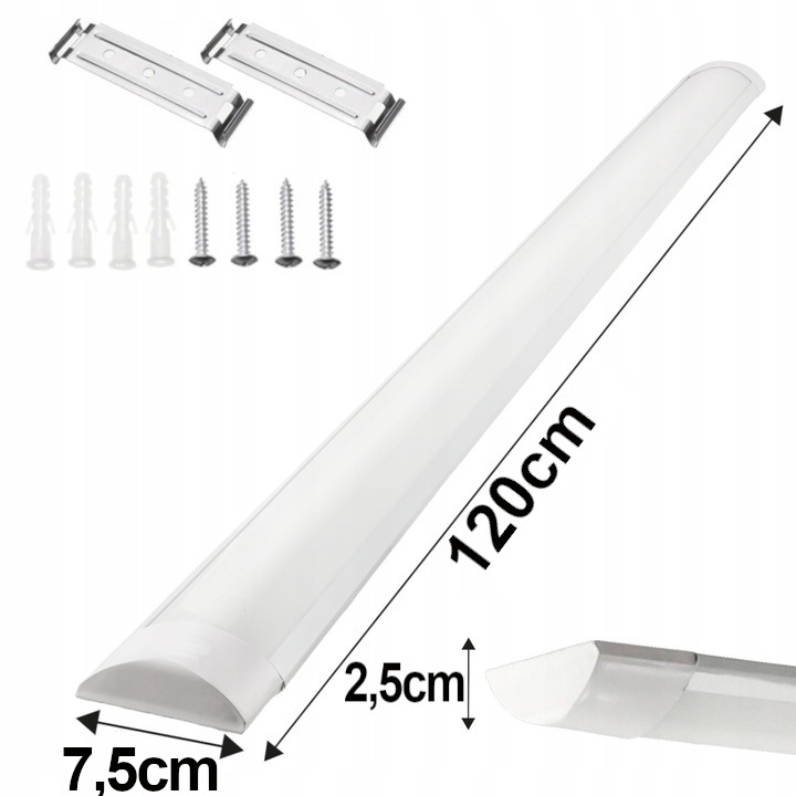 2x Panel LED Baten 40W 120cm 4500K 3600lm IP44
