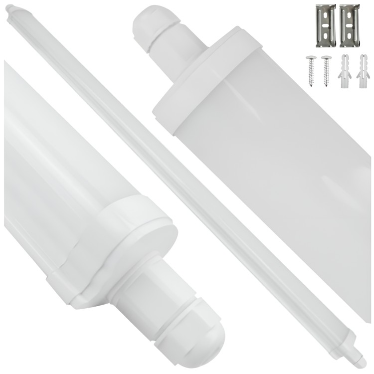 2x Lampa LED Oprawa Oświetleniowa Hermetyczna 120cm 60W 6600LM 4000K IP65