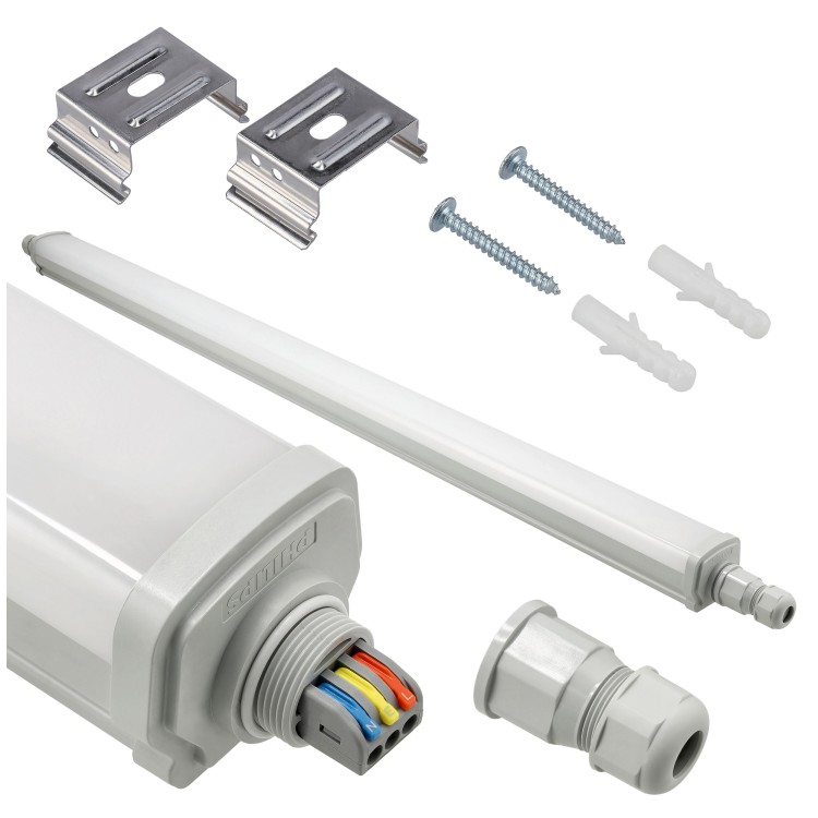 2x Oprawa Hermetyczna LED Philips 30W 125cm 3600lm IP65 4000K Przelotowa