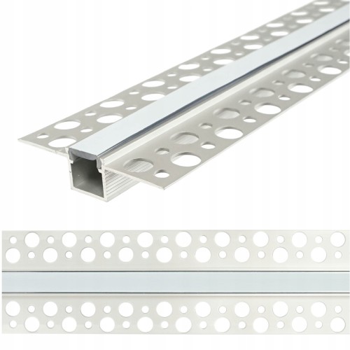 Profil LED Aluminiowy Do Płyt GK Gipsowych Wpuszczany Regips 2m Wąski Slim