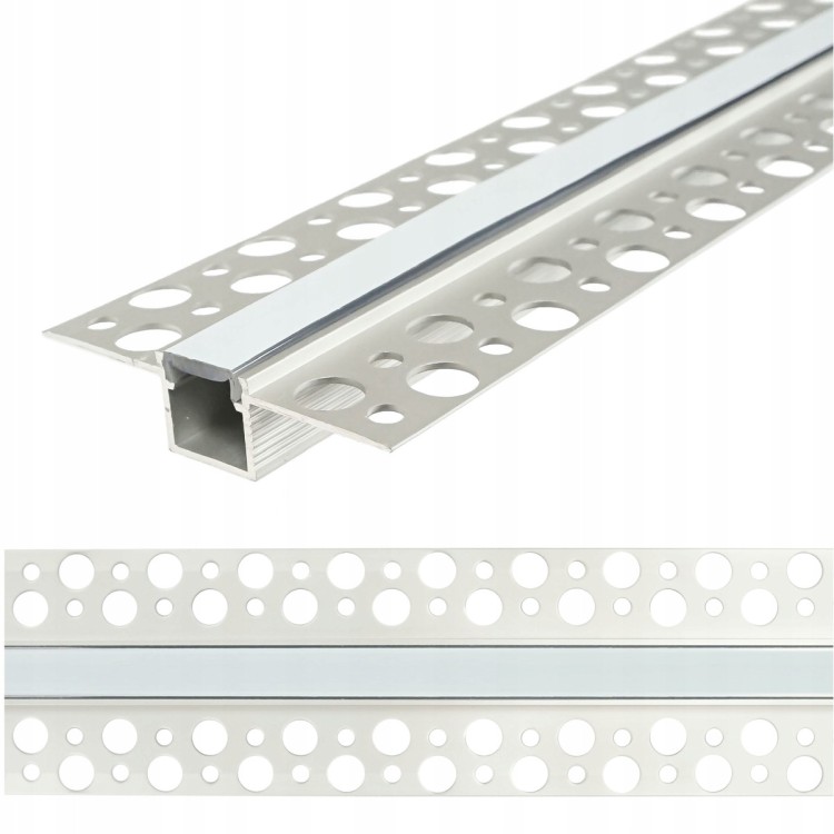 Profil LED Aluminiowy Do Płyt GK Gipsowych Wpuszczany Regips 2m Wąski Slim