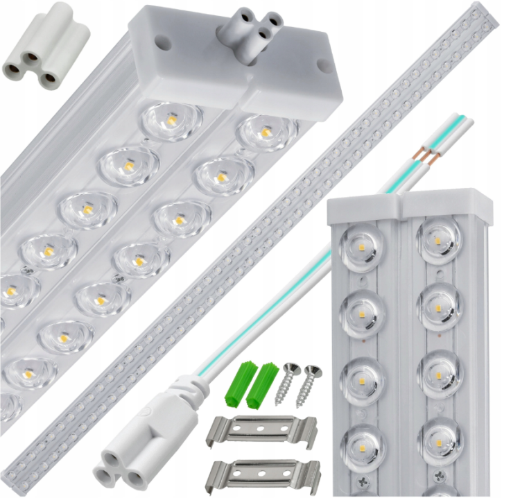 2x Panel LED Lampa Oprawa Do Garażu Warsztatu 120cm 72W 7200lm 6000K Mocna