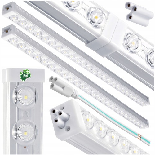 2x Panel LED Lampa Oprawa Do Garażu Warsztatu 120cm 36W 3600lm 4000K Mocna