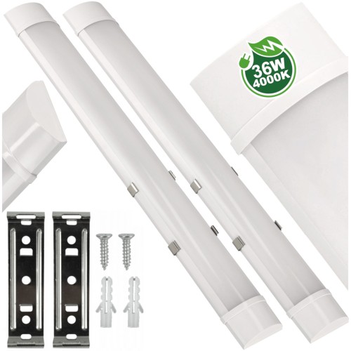 2x Panel LED Baten 40W 120cm 4500K 3600lm IP44
