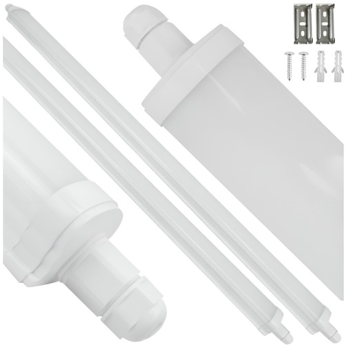 2x Lampa LED Oprawa Oświetleniowa Hermetyczna 120cm 60W 6600LM 4000K IP65