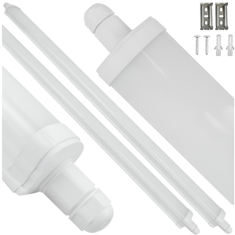 2x Lampa LED Oprawa Oświetleniowa Hermetyczna 120cm 60W 6600LM 4000K IP65
