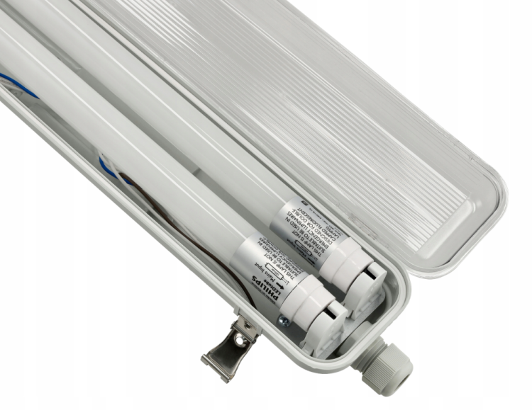 Philips Oprawa Hermetyczna Lampa LED 4x 120cm +8x Tuby Świetlówki 35W 6500K