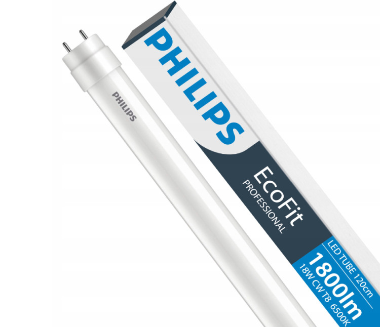 Philips Oprawa Hermetyczna Lampa LED 4x 120cm +8x Tuby Świetlówki 35W 6500K