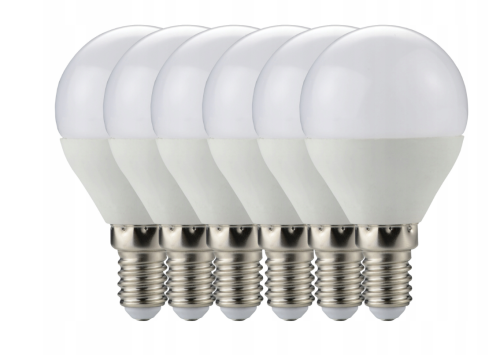 6x Żarówka LED E14 G45 7W = 60W 620lm Barwa Zimna 6000K Berge