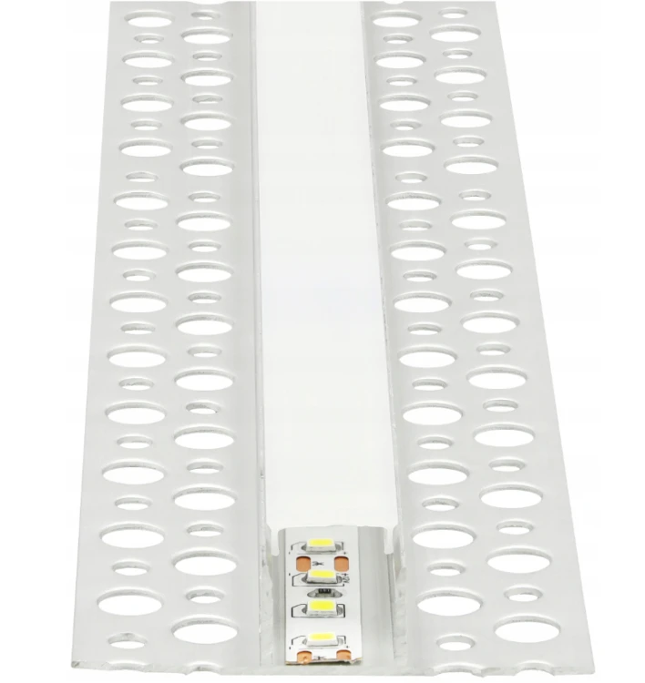 Profil LED Aluminiowy Wpuszczany Do Płytek Płyt GK Gipsowych 1m + Klosz