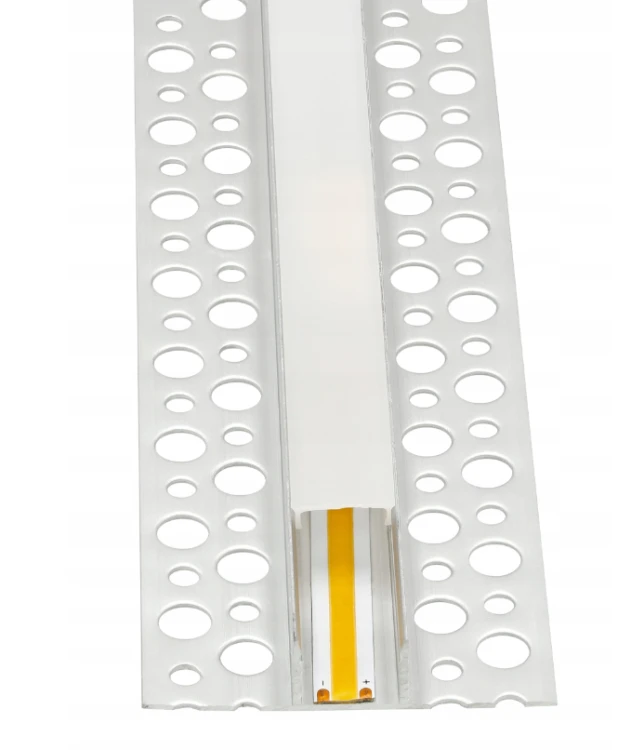 Profil LED Aluminiowy Wpuszczany Do Płytek Płyt GK Gipsowych 1m + Klosz