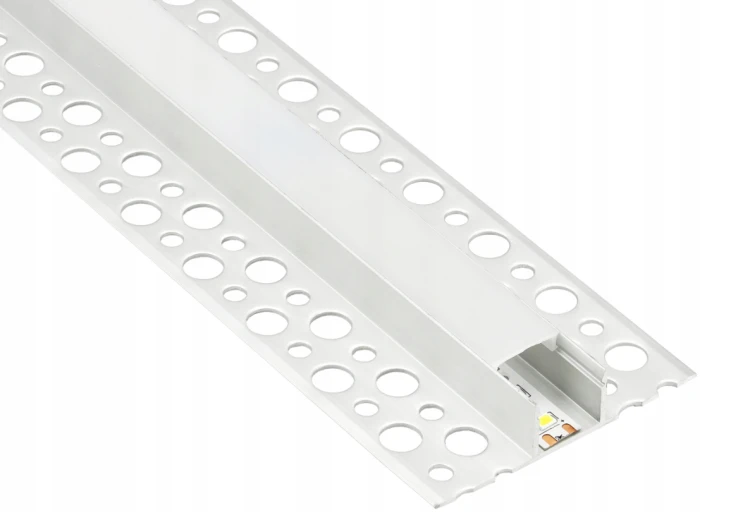 Profil LED Aluminiowy Wpuszczany Do Płytek Płyt GK Gipsowych 1m + Klosz