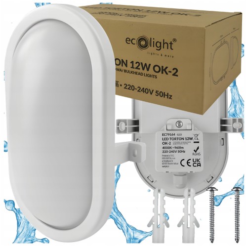 Lampa Kanałowa LED Oprawa do Garażu Warsztatu Piwnicy 12W Neutralna IP54