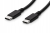 Kabel 2m USB-C - USB-C 20W Sieciowy Czarny Do Ładowania Przesyłania Danyc