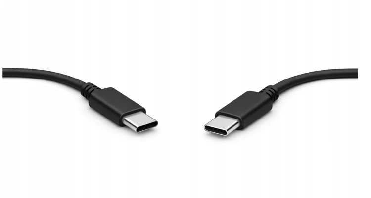 Kabel 2m USB-C - USB-C 20W Sieciowy Czarny Do Ładowania Przesyłania Danyc