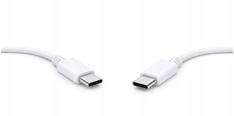 Kabel 2m USB-C - USB-C 20W Sieciowy Biały Do Ładowania Przesyłania Danych
