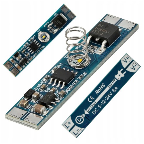 Włącznik Ściemniacz Do Profilu Profili Taśmy LED 12/24V 8A ON/OFF Wyłącznik