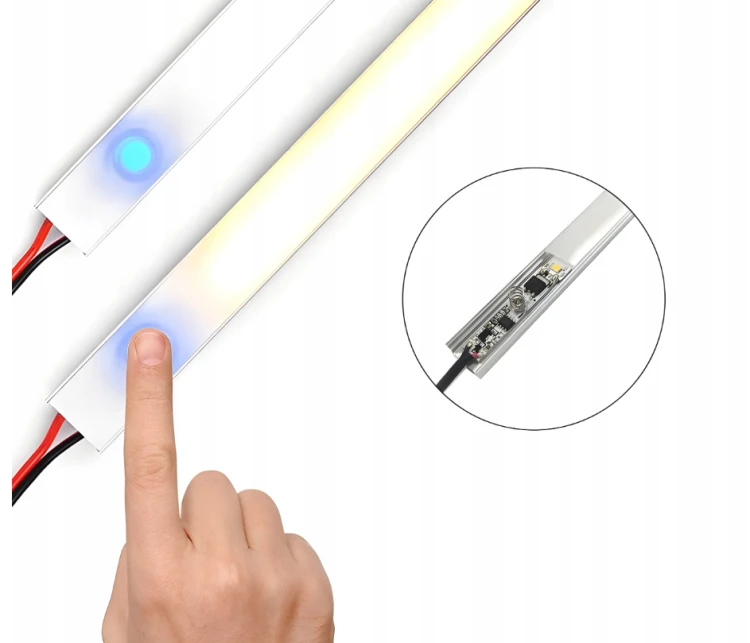 Włącznik Ściemniacz Do Profilu Profili Taśmy LED 12/24V 8A ON/OFF Wyłącznik