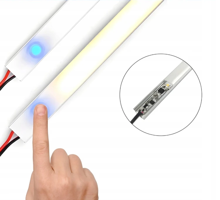 Włącznik Ściemniacz Do Profilu Profili Taśmy LED 12/24V 5A ON/OFF Wyłącznik
