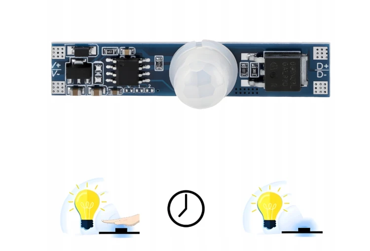 Włącznik Do Profilu LED PIR Do Taśmy LED 3A 12V/24V 36/72W Czujka Ruchu