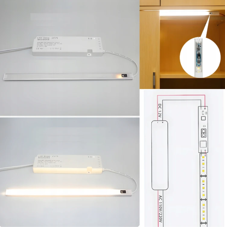 Włącznik Ściemniacz Bezdotykowy Zbliżeniowy Do Profilu LED 8A 12/24V