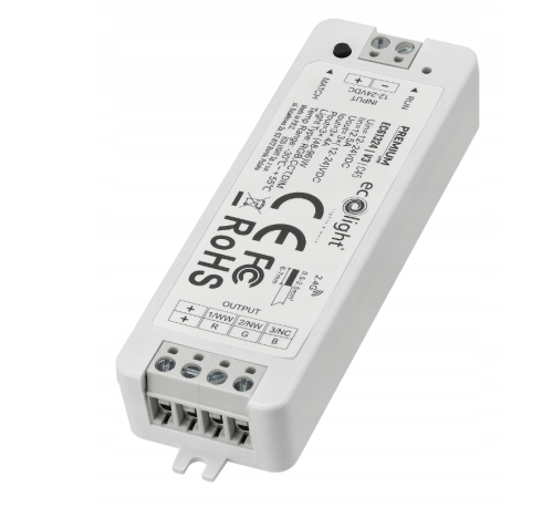 Sterownik Strefowy RGB Do Taśm LED 12A 12-24V 3-kanałowy Radiowy Premium