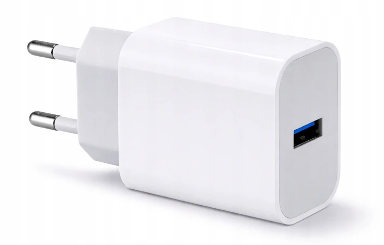 Ładowarka Kostka Szybka USB A Biała Sieciowa 20W Do Telefonu Zasilacz