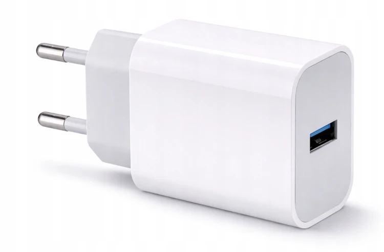 Ładowarka Kostka Szybka USB-A Biała Sieciowa 20W Do Telefonu Zasilacz