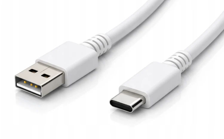 Kabel 2m USB-A - USB-C 20W Sieciowy Biały Do Ładowania Przesyłania Danych