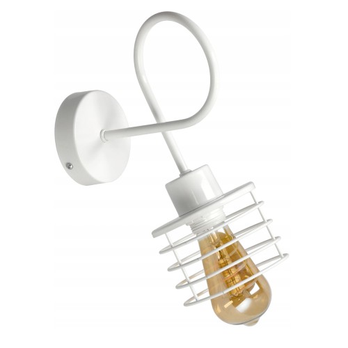 Lampka LED Kinkiet Nocny E27 Sprężyna Biała E27
