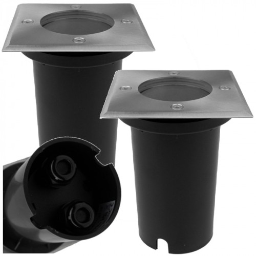 2x Oprawa LED LAMPA Najazdowa Ogrodowa Wpuszczana GU10 230V Do Kostki Beton ECO