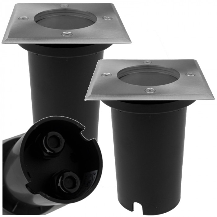 2x Oprawa LED LAMPA Najazdowa Ogrodowa Wpuszczana GU10 230V Do Kostki Beton ECO