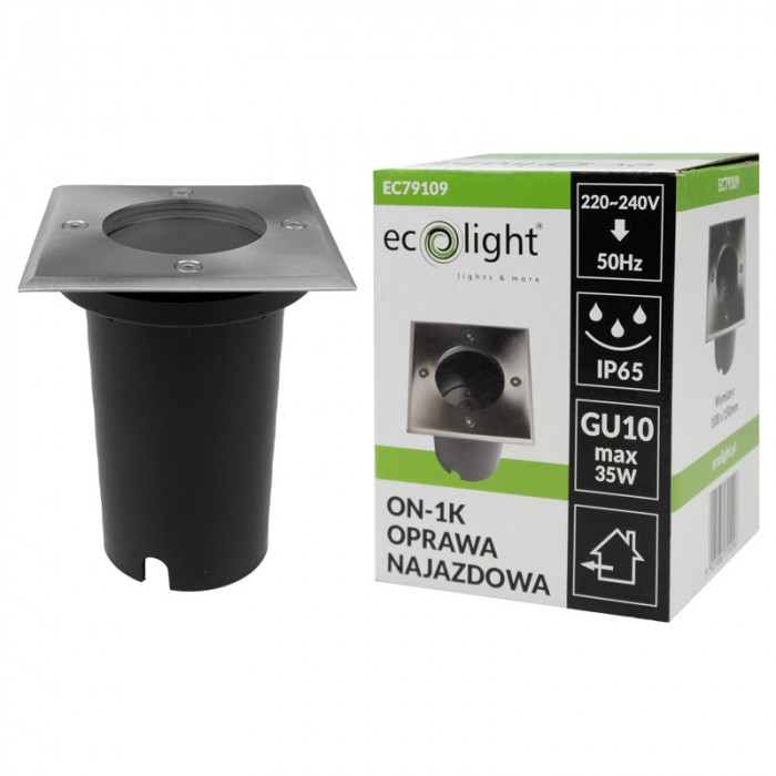2x Oprawa LED LAMPA Najazdowa Ogrodowa Wpuszczana GU10 230V Do Kostki Beton ECO
