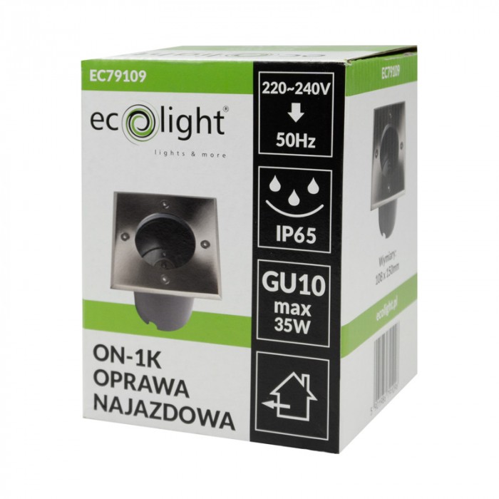 2x Oprawa LED LAMPA Najazdowa Ogrodowa Wpuszczana GU10 230V Do Kostki Beton ECO