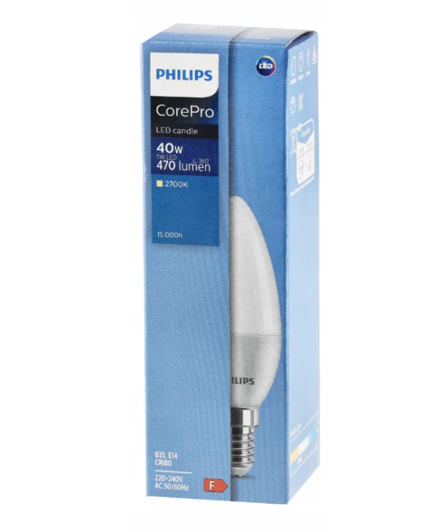 3x Philips Żarówka LED E14 5W = 40W 470lm 94lm/W 2700K EyeComfort CorePro