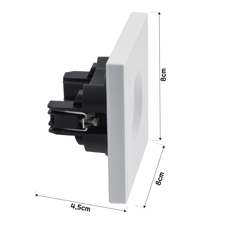 Kontakt GNIAZDO ELEKTRYCZNE GNIAZDKO POJEDYNCZE BIAŁE FI60 + RAMKA BIAŁA