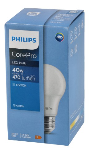 3x Philips Żarówka LED E27 4,9W = 40W 470lm 95lm/W 6500K EyeComfort CorePro