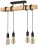 Lampa Drewniana 4xE27 Zwis Czarna