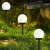8X Lampa Solarna Wbijana Kula Biała
