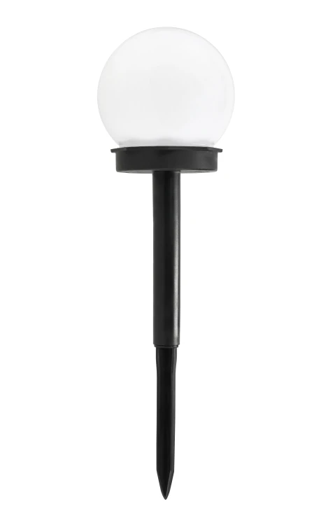 8X Lampa Solarna Wbijana Kula Biała